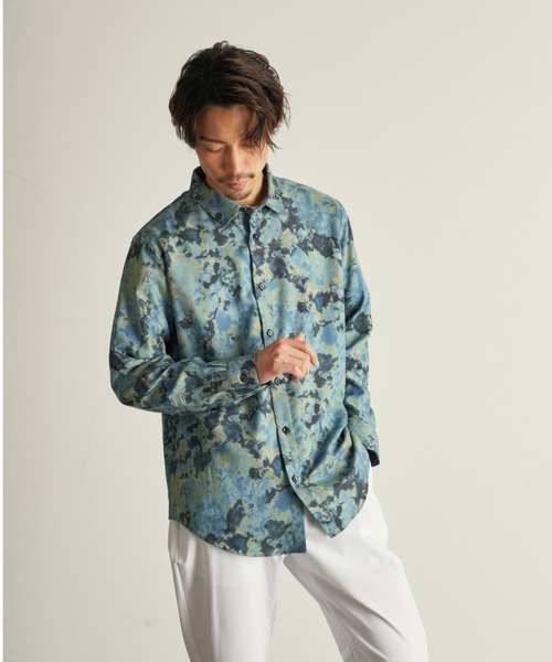 CUSTOM CULTURE（カスタムカルチャー）の「【Custom Culture】 プリントウォッシャブルレーヨンシャツ（シャツ/ブラウス・メンズ・ブラック系その他/オレンジ系/ホワイト系その他/ブルー系その他・3/2）」の12枚目の写真