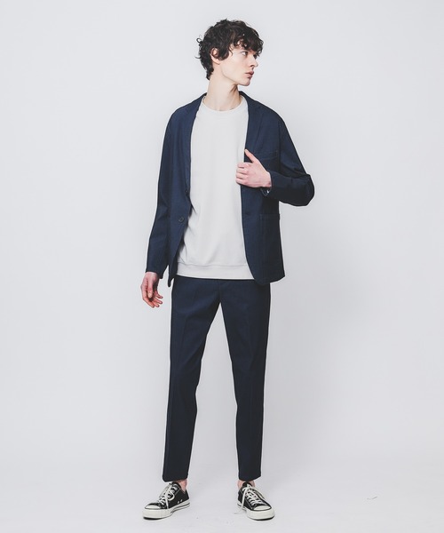 ABAHOUSE GRAY(アバハウスグレイ)の「【上下2点セット/セットアップ対応】ハイパーストレッチ バーズアイ セットアップ / スーツ(セットアップ・メンズ・グレイッシュベージュ/チャコールグレー/ネイビー/ブルー・44/50/48/46)」の3枚目の写真