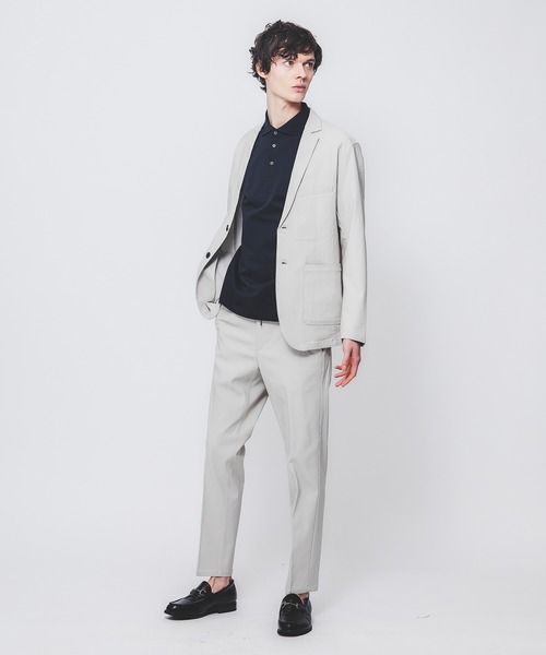ABAHOUSE GRAY(アバハウスグレイ)の「【上下2点セット/セットアップ対応】ハイパーストレッチ バーズアイ セットアップ / スーツ(セットアップ・メンズ・グレイッシュベージュ/チャコールグレー/ネイビー/ブルー・44/50/48/46)」の1枚目の写真