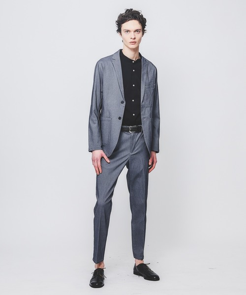 ABAHOUSE GRAY(アバハウスグレイ)の「【上下2点セット/セットアップ対応】ハイパーストレッチ バーズアイ セットアップ / スーツ(セットアップ・メンズ・グレイッシュベージュ/チャコールグレー/ネイビー/ブルー・44/50/48/46)」の4枚目の写真