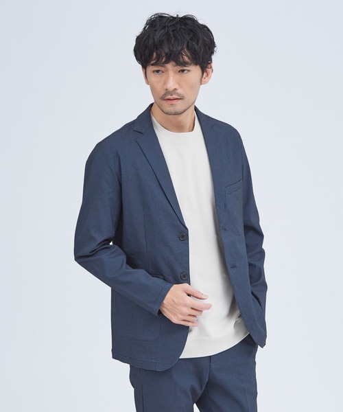 ABAHOUSE GRAY(アバハウスグレイ)の「【上下2点セット/セットアップ対応】ハイパーストレッチ バーズアイ セットアップ / スーツ(セットアップ・メンズ・グレイッシュベージュ/チャコールグレー/ネイビー/ブルー・44/50/48/46)」の5枚目の写真
