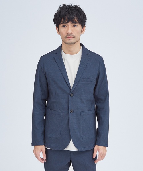 ABAHOUSE GRAY(アバハウスグレイ)の「【上下2点セット/セットアップ対応】ハイパーストレッチ バーズアイ セットアップ / スーツ(セットアップ・メンズ・グレイッシュベージュ/チャコールグレー/ネイビー/ブルー・44/50/48/46)」の6枚目の写真