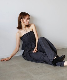 Reurie'（レウリィ）の「オリジナルパラシュートワイドパンツ / カーゴパンツ ワイドパンツ ナイロンパンツ フレア バックゴム アイボリー チャコールグレー カーキ ハイウエスト（カーゴパンツ）」