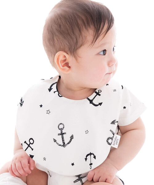 birthday party（バースデイパーティー）の「【お揃い】天竺イカリプリントスタイ（スタイ/よだれかけ・キッズ・ホワイト系その他/グリーン系その他・FREE）」の2枚目の写真