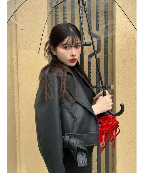 ダーリッチ　カラーライダースジャケット ダーリッチ Darich カラーライダースジャケット （サックス