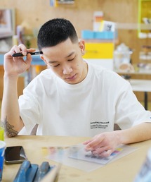 Lulu ＆ Arnie | Public Object / パブリック オブジェクト SS EMBROIDERY TEE SWW #2 半袖 刺繍 Tシャツ(Tシャツ/カットソー)