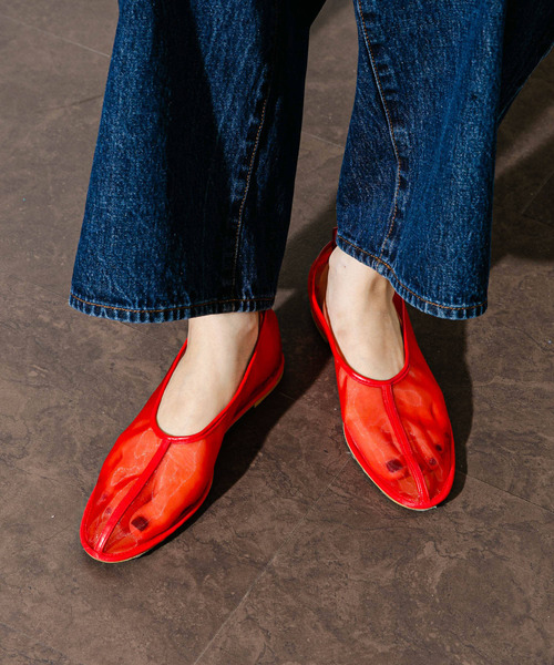 KBF（ケイビーエフ）の「メッシュフラットシューズ（その他シューズ・レディース・レッド/ベージュ・38/37）」の8枚目の写真