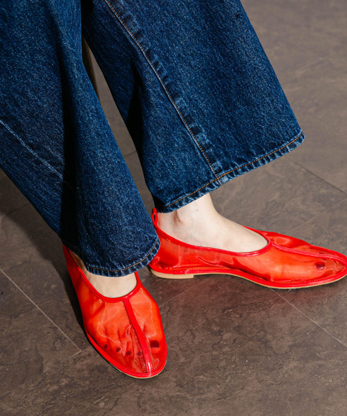 KBF（ケイビーエフ）の「メッシュフラットシューズ（その他シューズ・レディース・レッド/ベージュ・38/37）」の9枚目の写真