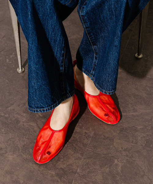 KBF（ケイビーエフ）の「メッシュフラットシューズ（その他シューズ・レディース・レッド/ベージュ・38/37）」の10枚目の写真