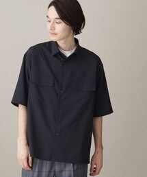 THE SHOP TK  | 【吸水速乾/UVカット/接触冷感】テクリーノ半袖フラップシャツ(シャツ/ブラウス)