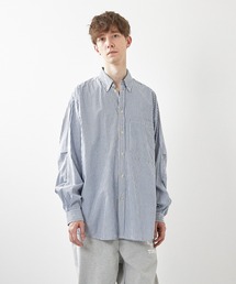 ミマ（ミマ）の「【ミマ】オーバーサイズリゾートストライプシャツ（シャツ/ブラウス）」