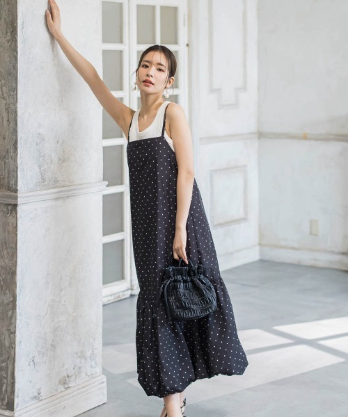 VICKY(ビッキー)の「【バルーンデザイン】キャミバルーンワンピース《洗濯機で洗える》(ワンピース・レディース・ブラック系その他/カーキ/ブラック・M)」の19枚目の写真