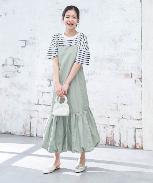 VICKY(ビッキー)の「【バルーンデザイン】キャミバルーンワンピース《洗濯機で洗える》(ワンピース・レディース・ブラック系その他/カーキ/ブラック・M)」の14枚目の写真