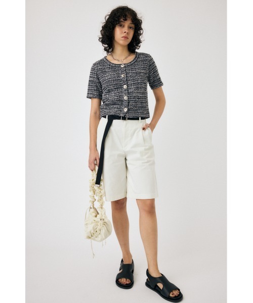 MOUSSY(マウジー)の「TWEED LIKE トップ(シャツ/ブラウス・レディース・ブラック/ブルー/グリーン・FREE)」の4枚目の写真