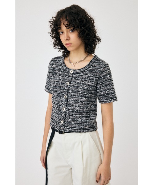 MOUSSY(マウジー)の「TWEED LIKE トップ(シャツ/ブラウス・レディース・ブラック/ブルー/グリーン・FREE)」の8枚目の写真