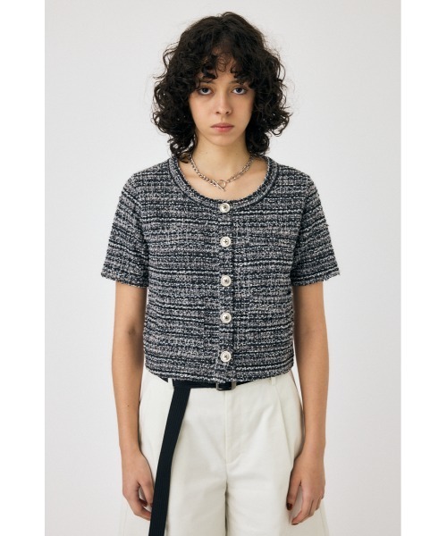 MOUSSY(マウジー)の「TWEED LIKE トップ(シャツ/ブラウス・レディース・ブラック/ブルー/グリーン・FREE)」の9枚目の写真