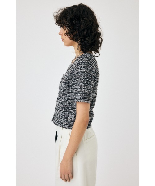 MOUSSY(マウジー)の「TWEED LIKE トップ(シャツ/ブラウス・レディース・ブラック/ブルー/グリーン・FREE)」の10枚目の写真