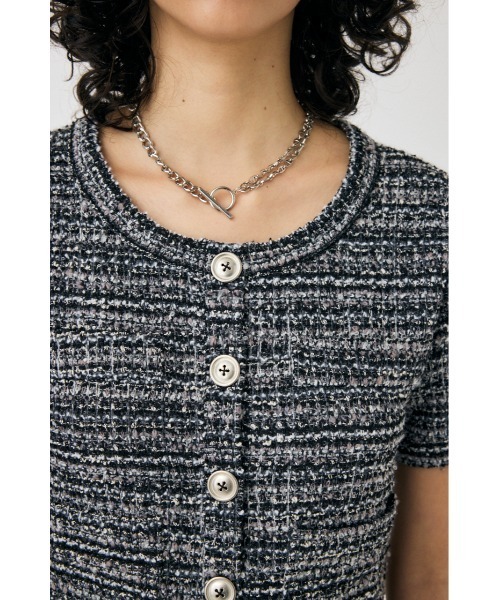 MOUSSY(マウジー)の「TWEED LIKE トップ(シャツ/ブラウス・レディース・ブラック/ブルー/グリーン・FREE)」の12枚目の写真