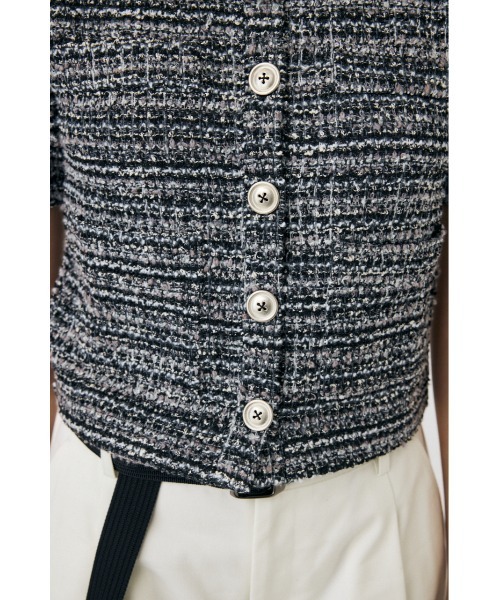 MOUSSY TWEED LIKE トップス MOUSSY | TWEED LIKE トップス (Tシャツ・カットソー(半袖