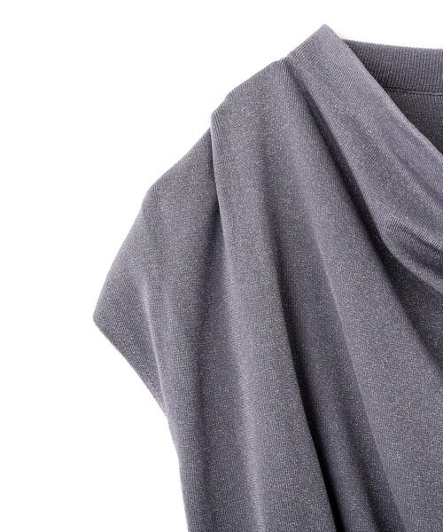 JILL by JILLSTUART ドレープネックラメニットトップス ◇ドレープネックラメニットトップス（ニット/セーター）｜JILL
