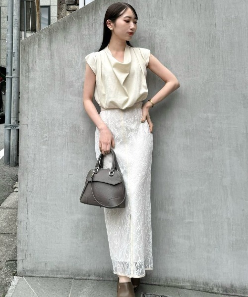 JILL by JILLSTUART ドレープネックラメニットトップス ◇ドレープネックラメニットトップス（ニット/セーター）｜JILL