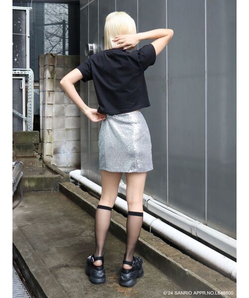 EVRIS（エヴリス）の「【ハローキティコラボ】ラインストーンショートTシャツ（Tシャツ/カットソー・レディース・ブラック/ホワイト・FREE）」の20枚目の写真