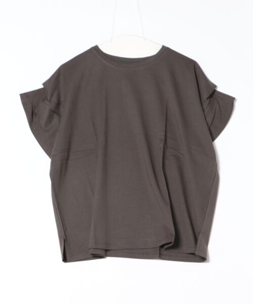 and it_(アンドイット)の「汗染み防止タックスリーブカットソー(Tシャツ/カットソー・レディース・ローズ/チャコール/オフホワイト/ブルー/チャコールグレー/グレー・FREE)」の3枚目の写真