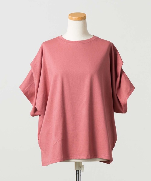 and it_(アンドイット)の「汗染み防止タックスリーブカットソー(Tシャツ/カットソー・レディース・ローズ/チャコール/オフホワイト/ブルー/チャコールグレー/グレー・FREE)」の22枚目の写真