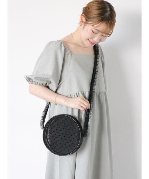 ehka sopo（エヘカソポ）の「チュールショルダーバッグ（ハンドバッグ・レディース・オフホワイト/ホワイト/ブラック・F）」の5枚目の写真