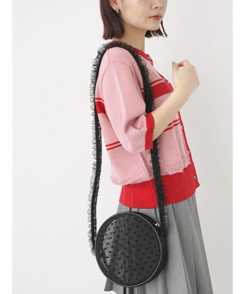 ehka sopo（エヘカソポ）の「チュールショルダーバッグ（ハンドバッグ・レディース・オフホワイト/ホワイト/ブラック・F）」の6枚目の写真