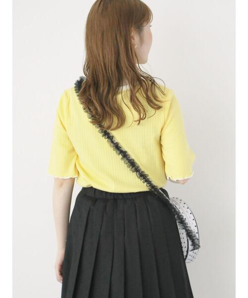 ehka sopo（エヘカソポ）の「チュールショルダーバッグ（ハンドバッグ・レディース・オフホワイト/ホワイト/ブラック・F）」の15枚目の写真