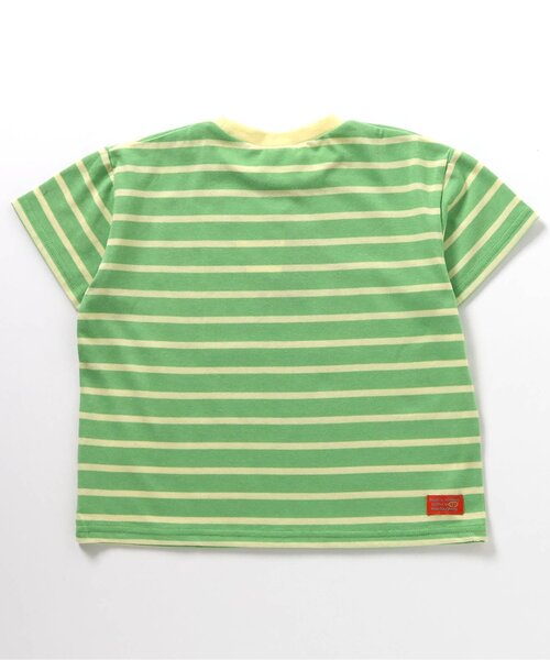 BREEZE(ブリーズ)の「【接触冷感】もっとスズシー ペイントボーダーTシャツ(Tシャツ/カットソー・キッズ・グリーン/ピンク/サックスブルー/パープル・140/90/100/110/120/80/130)」の19枚目の写真
