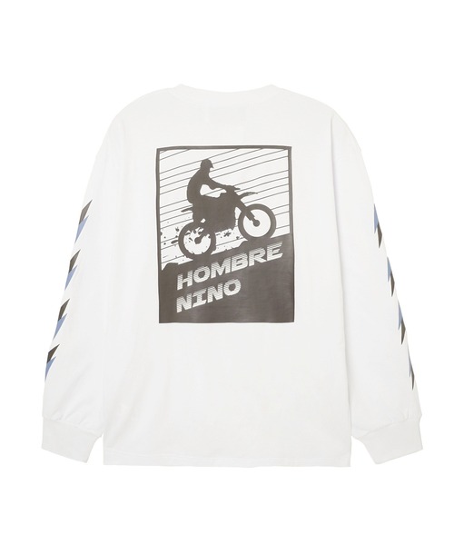 Hombre Nino（オンブレニーニョ）の「Hombre Nino L/S PRINT TEE/MOTOCROSS/HN0241-CT0008（Tシャツ/カットソー・メンズ・ブラック/ホワイト・M/L）」の9枚目の写真
