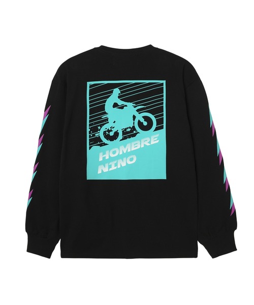 Hombre Nino（オンブレニーニョ）の「Hombre Nino L/S PRINT TEE/MOTOCROSS/HN0241-CT0008（Tシャツ/カットソー・メンズ・ブラック/ホワイト・M/L）」の10枚目の写真