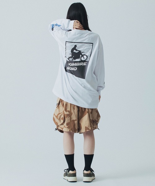 Hombre Nino（オンブレニーニョ）の「Hombre Nino L/S PRINT TEE/MOTOCROSS/HN0241-CT0008（Tシャツ/カットソー・メンズ・ブラック/ホワイト・M/L）」の7枚目の写真