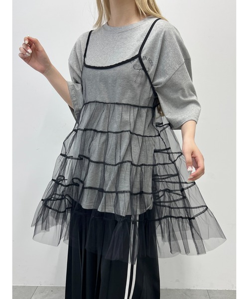 ティアードチュールキャミワンピース（ワンピース）｜WC（ダブル シー