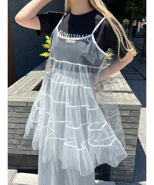 ティアードチュールキャミワンピース（ワンピース）｜WC（ダブル シー