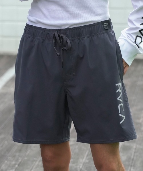 RVCA（ルーカ）の「RVCA メンズ OPPOSITES ELASTIC2 ボードショーツ/サーフトランクス BFK0【2024年夏モデル】/ルーカウエストゴムバギーショーツ(水着）（水着・メンズ・ブラック/ライトブルー/オレンジ/マルチ/ブラック系その他/レッド系その他・LARGE/X-LARGE/SMALL/MEDIUM）」の2枚目の写真