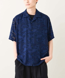 a.v.v（アーヴェヴェ）の「シアージャカードオープンカラーシャツ ５分袖（シャツ/ブラウス・メンズ）」