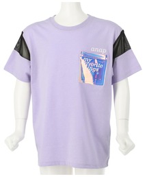 ANAP kids | クリアポケット付メッシュ切替ビッグTシャツ(Tシャツ/カットソー)