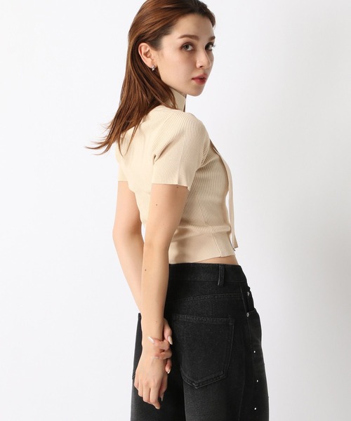 FOREVER 21(フォーエバー トゥエンティーワン)の「【2024SS】ボウタイ付きリブニット(ニット/セーター・レディース・グレー/ブラック/ホワイト・FREE)」の18枚目の写真