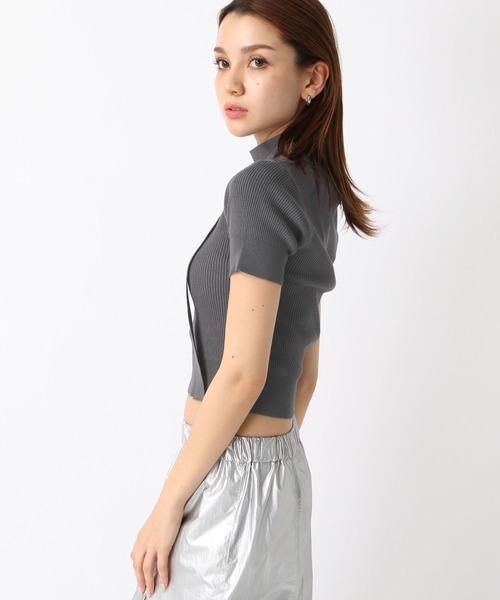 FOREVER 21(フォーエバー トゥエンティーワン)の「【2024SS】ボウタイ付きリブニット(ニット/セーター・レディース・グレー/ブラック/ホワイト・FREE)」の15枚目の写真