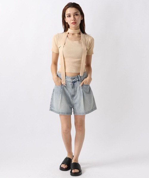 FOREVER 21(フォーエバー トゥエンティーワン)の「【2024SS】ボウタイ付きリブニット(ニット/セーター・レディース・グレー/ブラック/ホワイト・FREE)」の19枚目の写真