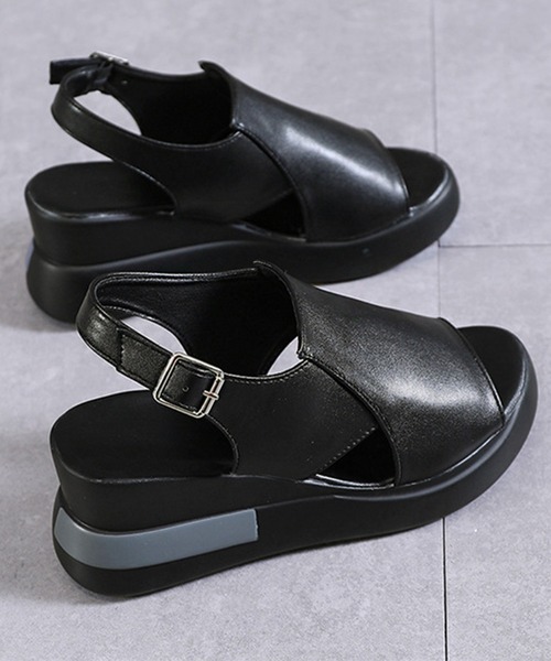  ::ウェッジソール サンダル:6[RESALE] STACCATO | アランクロスウェッジソールライトサンダル