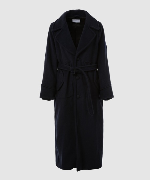 SUGARHILL - WOOL MELTON COAT / PURE BLACK | Retikle Online Store