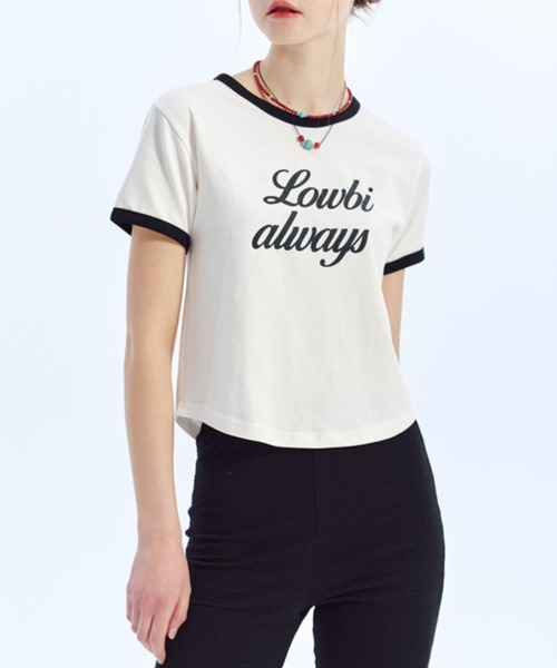 LOWBI（ロウビ）の「LOWBI／クラシックT（Tシャツ/カットソー・レディース・ホワイト/ブラック・FREE）」の2枚目の写真