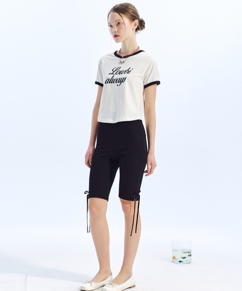 LOWBI（ロウビ）の「LOWBI／クラシックT（Tシャツ/カットソー・レディース・ホワイト/ブラック・FREE）」の3枚目の写真