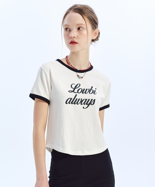 LOWBI（ロウビ）の「LOWBI／クラシックT（Tシャツ/カットソー・レディース・ホワイト/ブラック・FREE）」の5枚目の写真