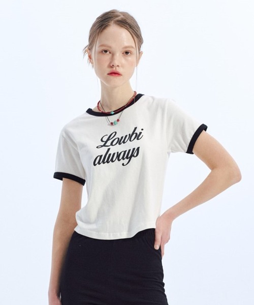 LOWBI（ロウビ）の「LOWBI／クラシックT（Tシャツ/カットソー・レディース・ホワイト/ブラック・FREE）」の6枚目の写真