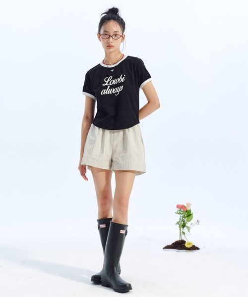 LOWBI（ロウビ）の「LOWBI／クラシックT（Tシャツ/カットソー・レディース・ホワイト/ブラック・FREE）」の9枚目の写真